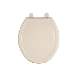 Asiento redondo ligero con tapa para WC, hueso, FOSET BASIC