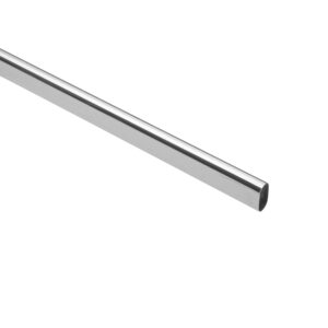 Tubo ovalado para closet, 1.8 m, acero cromado, Hermex