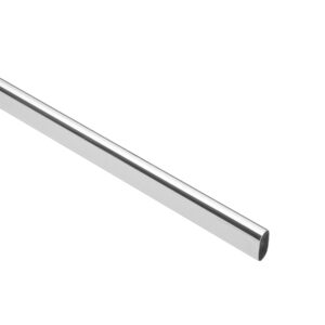 Tubo ovalado para closet, 1.2 m, acero cromado, Hermex
