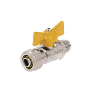 Válvula esfera para PE-AL-PE, 3/8" a flare 3/8"