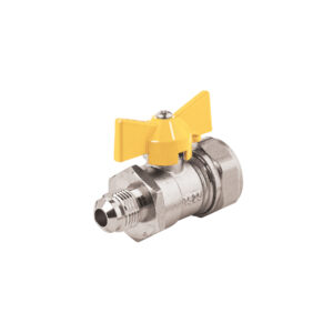 Válvula esfera para PE-AL-PE, 1/2" a flare 3/8"
