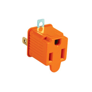 Adaptador 3 a 2, naranja, Volteck