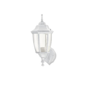 Arbotante tipo farol tradicional soportado p/exterior blanco