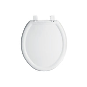 Asiento redondo ligero con tapa para WC, blanco