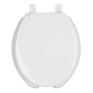 Asiento redondo con tapa para WC, abierto, blanco, FOSET